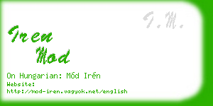 iren mod business card
