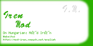 iren mod business card